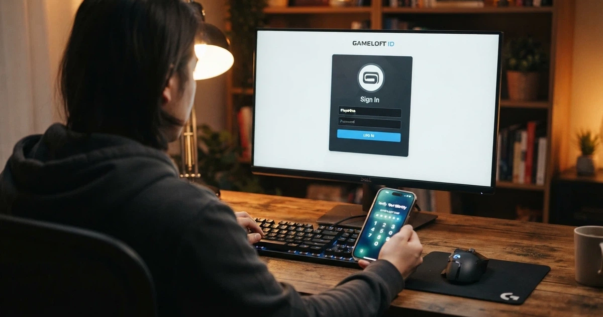 Una persona seduta davanti a un computer con lo schermo che mostra l'interfaccia di accesso SPID di un casinò online, affiancata dallo smartphone con l'app OTP aperta per l'autenticazione a due fattori.