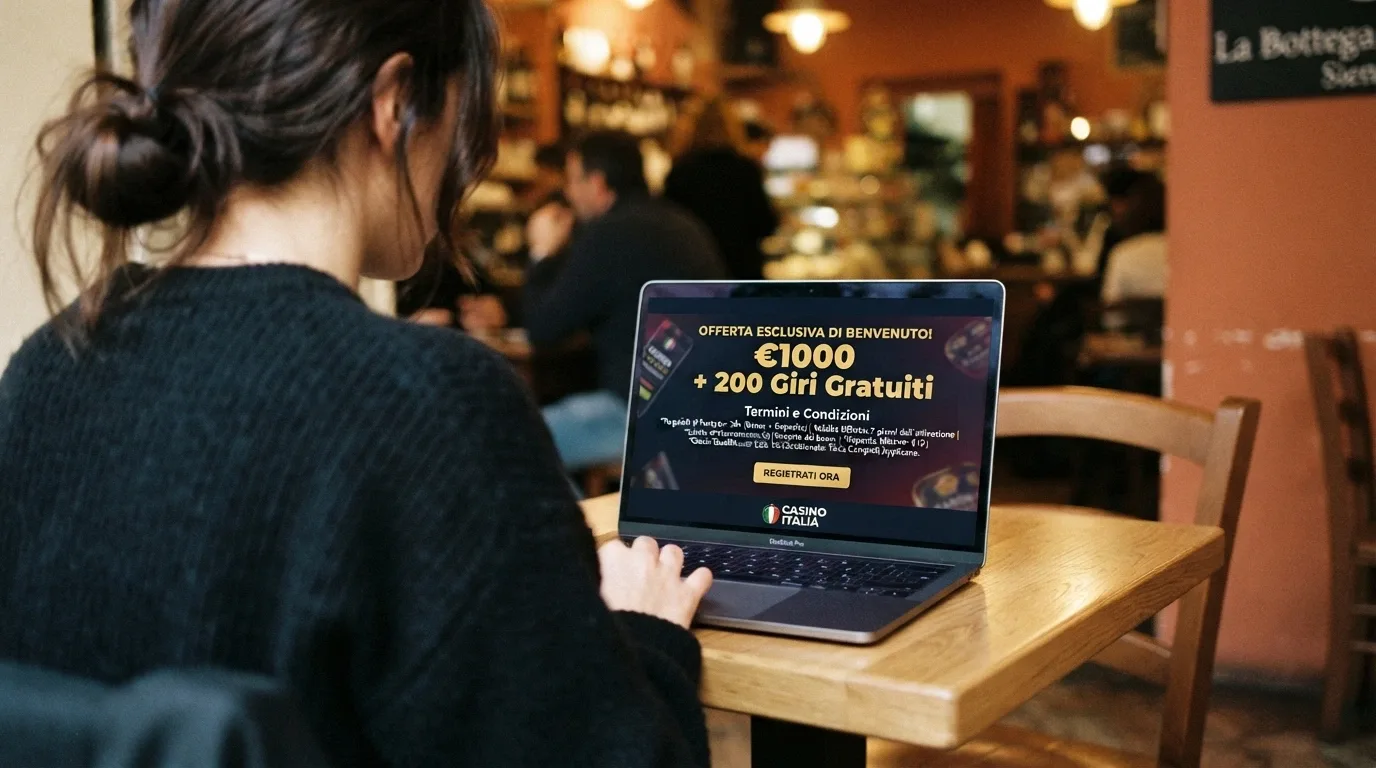 Pannello promozionale di un bonus senza deposito con termini, condizioni e wagering in evidenza
