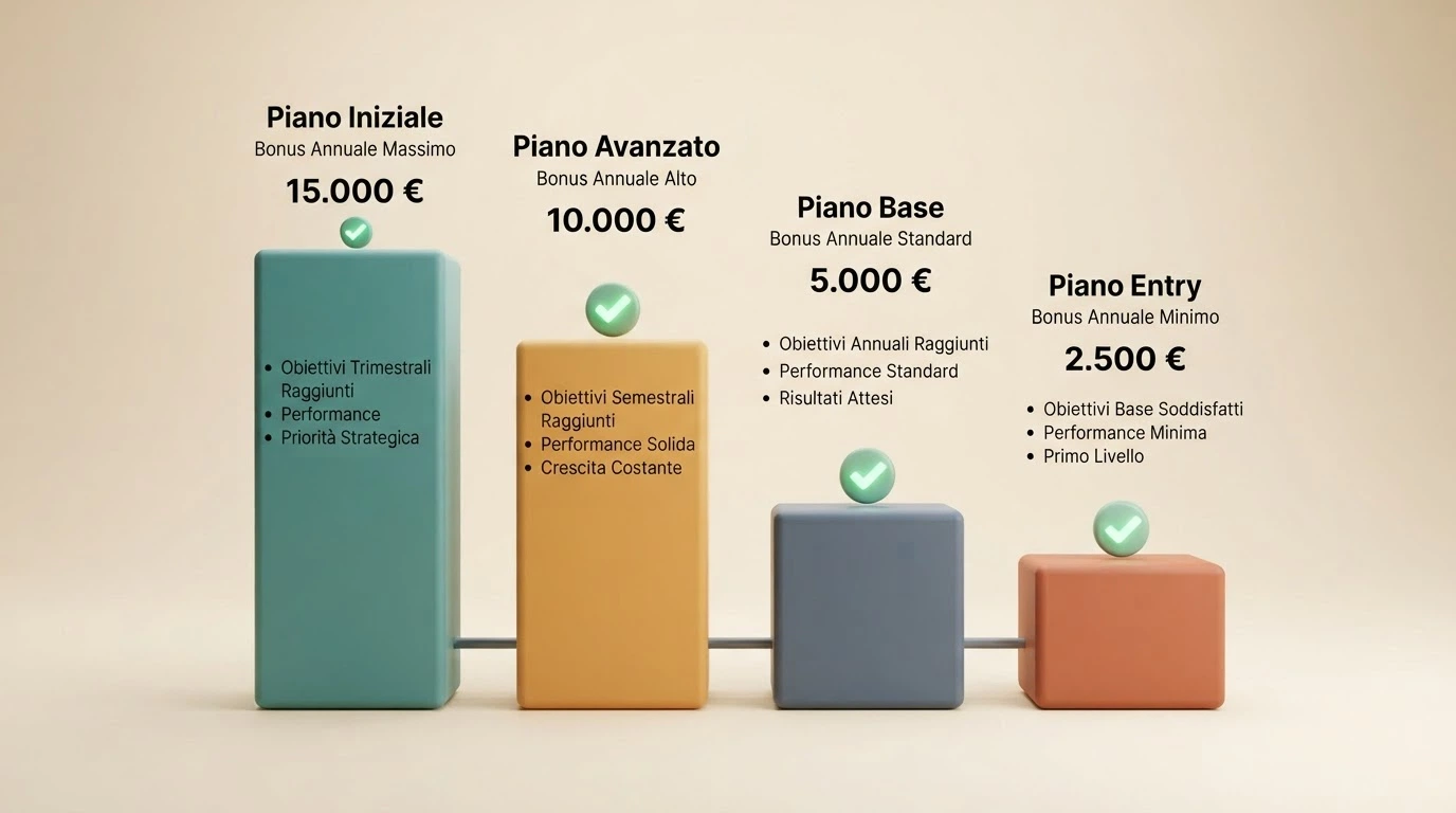 Una tabella comparativa stilizzata con le colonne Operatore, Bonus, Wagering e un segno di spunta verde sulla colonna Concessione ADM
