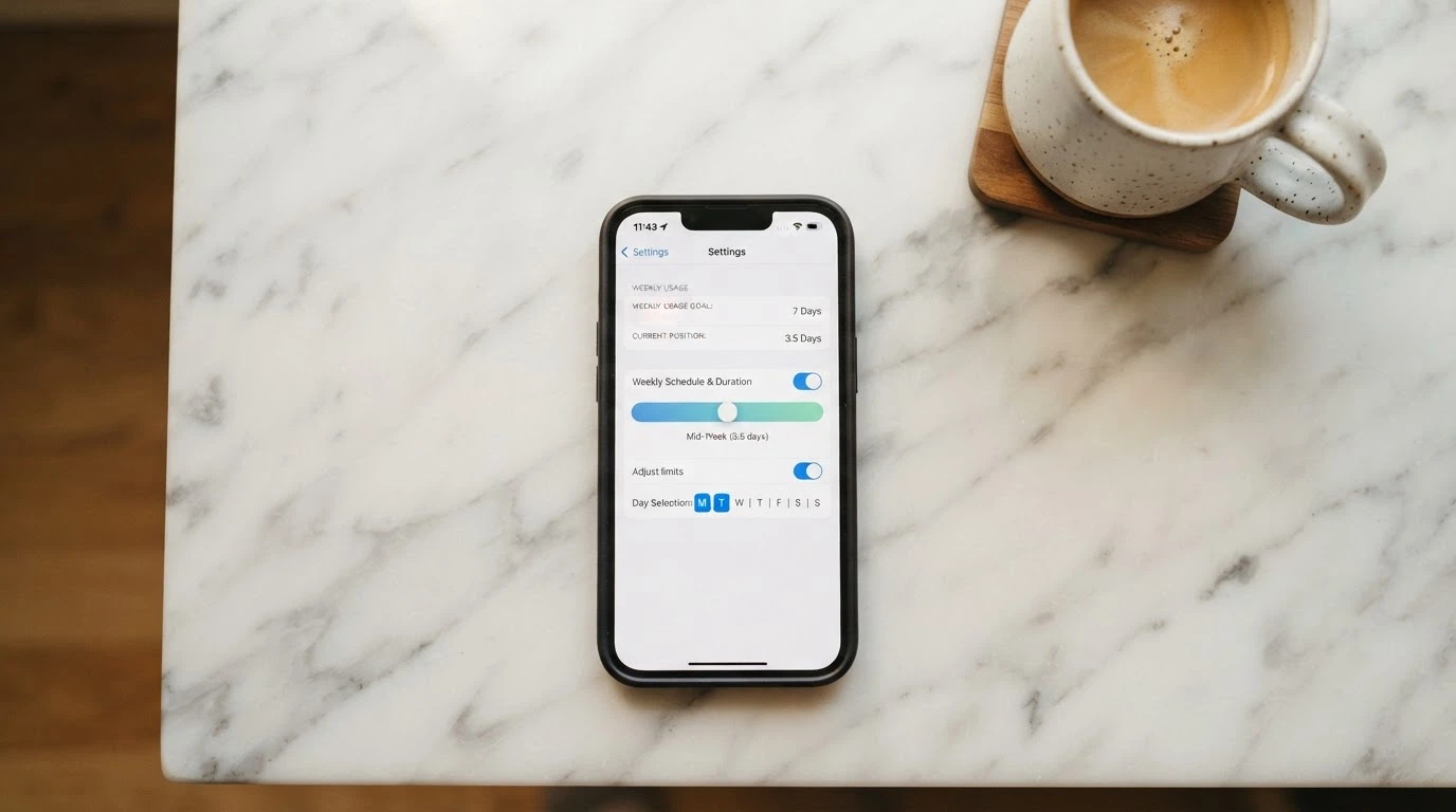 Un'interfaccia stilizzata di impostazione limiti di deposito con slider su «settimanale» e la scritta «RUA — Registro Unico degli Autoesclusi» in evidenza