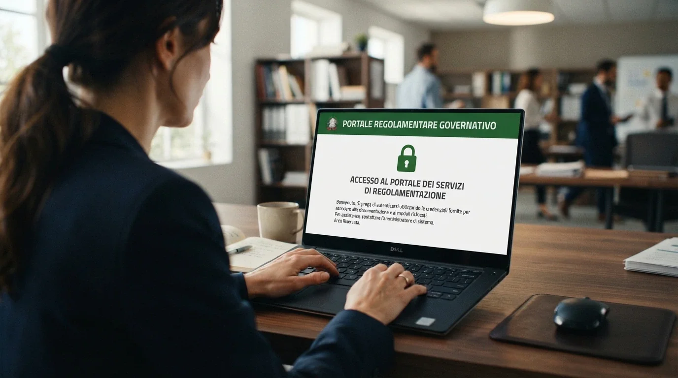 Il logo ufficiale dell'Agenzia delle Dogane e dei Monopoli accanto al simbolo del lucchetto verde nella barra degli indirizzi di un browser