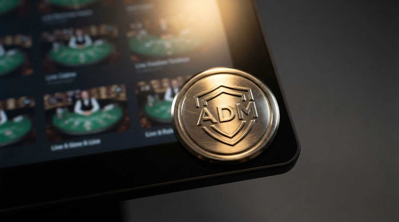 Una schermata di confronto tra piattaforme di casinò live con il logo ADM in evidenza