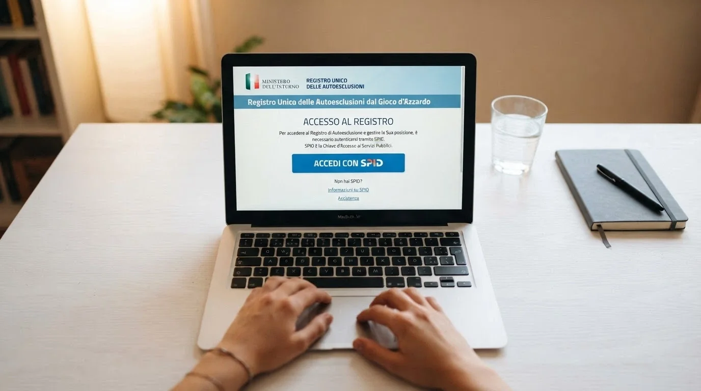 L'interfaccia di accesso digitale con SPID al Registro Unico degli Autoesclusi