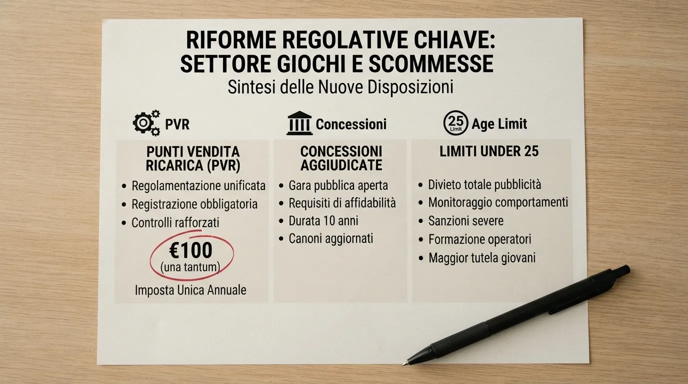 Infografica con le principali novità normative del 2026 sui bonus casino