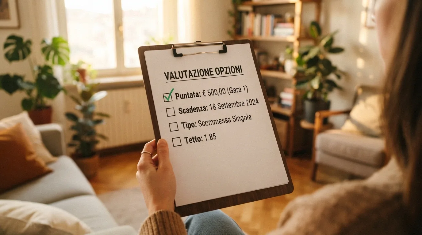 Checklist illustrata con i fattori chiave per valutare un bonus casino 100%
