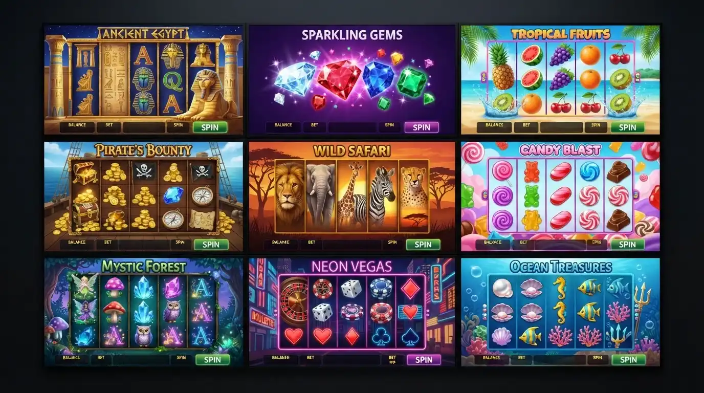 Griglia di copertine di slot machine disponibili sulla piattaforma online del Casinò di Sanremo