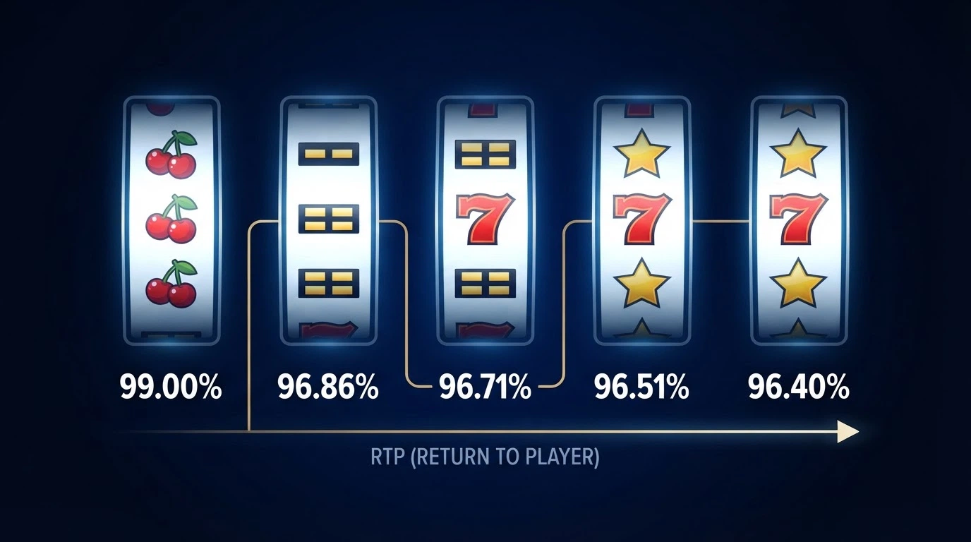 Una selezione di slot popolari con le rispettive percentuali RTP in sovraimpressione